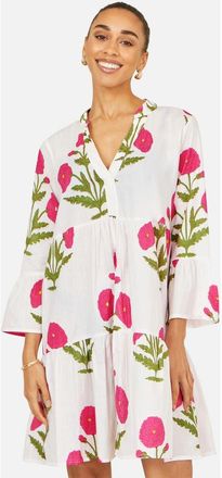 Yumi Cotton Tunic Dress in White at Nordstrom, Size 12