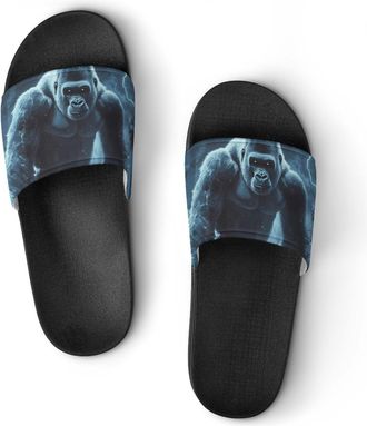 Generic Gorilla Thunder Shower Shoes Slipper for Women Men Beach Slippers Quick Drying Non Slip Open-Toe Sandals