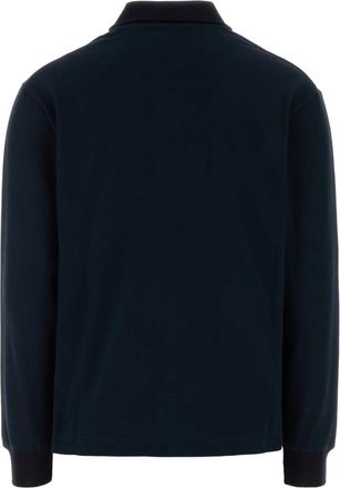 Jil Sander Womens Black Piquet Polo Shirt 403 Exterior: Cotton T-shirts And Polos