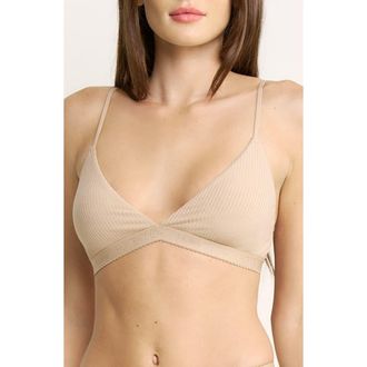 Honeydew Intimates Emma Rib Bralette in Sand at Nordstrom, Size Medium