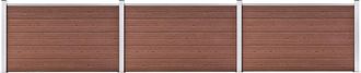 vidaXL Valla De Jard&iacute;n De Wpc Marr&oacute;n 526x106 Cm Vidaxl