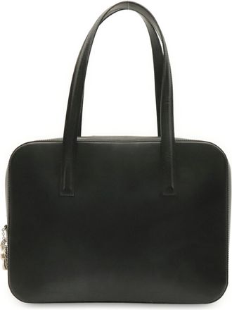 Cartier Black Leather Handbag Tote Bag (Pre-Owned)