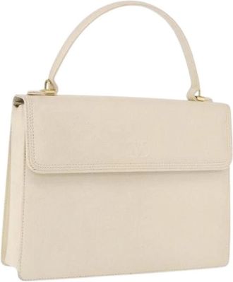 Valentino Pre-owned Vintage Hand Bag - Dames - Vintage Handtas - Beige - ONE Size - Leer - Vintage