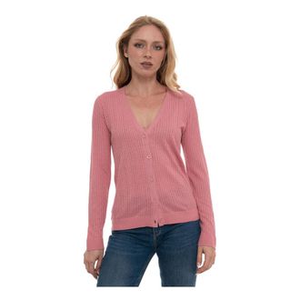 Liu Jo Long Cardigan - Dames - Vesten - Roze - M - Polyester - Truien & Vesten