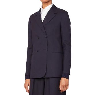 Officine G&eacute;n&eacute;rale Dames, Jassen, Blauw, Maat: 2XS Wol