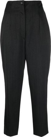 Dolce & Gabbana 1990s high-waist cropped trousers - women - Wool - 44 - Grey