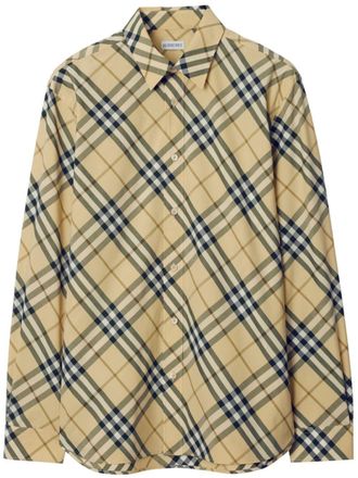 Burberry Vintage Check cotton shirt - men - Cotton/Mother of Pearl - S - Neutrals