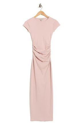 AllSaints Katarina Slim Fit Cap Sleeve Maxi Dress in Mauve Chalk Pink at Nordstrom Rack, Size 10 Us / 14 Uk