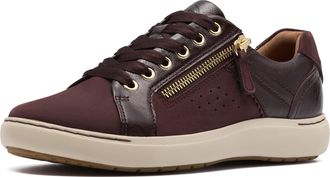 Clarks Womens Nalle Zen Sneaker, Merlot Combi, 9.5 Wide