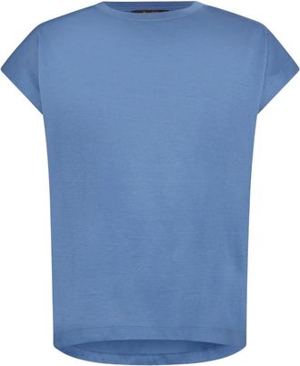 Moorer T-shirt - Dames - T-shirts - Blauw - 4XL - Katoen - Tops