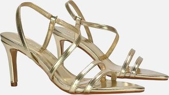 XY London Womens XY London Womens/Ladies Theodora Metallic Strappy Stiletto Heel Sandals - Metallic Gold - Size: 5
