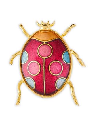 Susan Caplan Vintage 1980s ladybird-shaped brooch - women - Enamel/Gold Plated - One Size