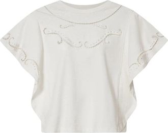 Isabel Marant T-shirts - Dames - T-shirts - Beige - L - Katoen - Tops