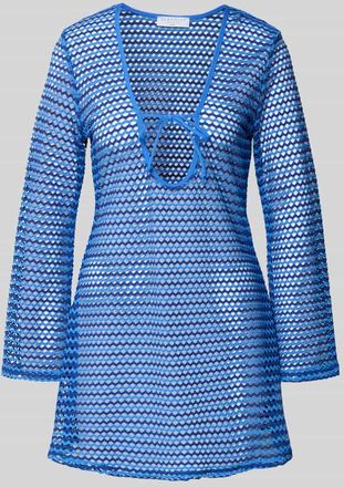 Seafolly Strandkleid mit tiefem Ausschnitt in Blau, Gr&ouml;&szlig;e 36