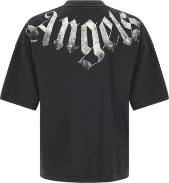 Palm Angels Mens Black Cotton T-Shirt
