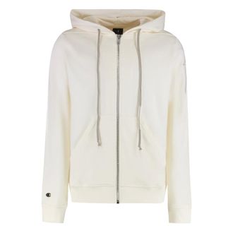 Rick Owens Zip-throughs, male, Beige, Size: XL Jason Full Zip Hoodie