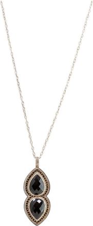 Anna Beck Womens Gili Drop Necklace In Black Onyx
