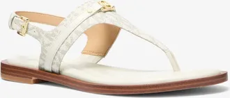 Michael Kors Mandy Signature Logo T-Strap Sandal