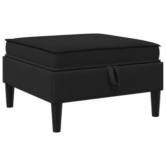 vidaXL Pouf Con Storage Nero Velluto Vidaxl