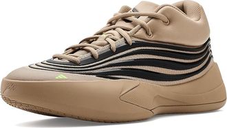 adidas Dame X Basketball Shoes Basketball Shoes Warm Sandstone/Black/Lucid Lemon : Mens 12.5 - Womens 13.5 Medium, Textile