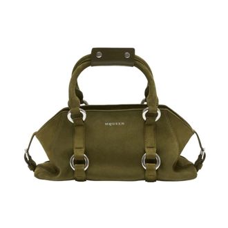 Alexander McQueen Farringdon Small Bag - Dames - Handtassen - Groen - ONE Size - Leer - Tassen
