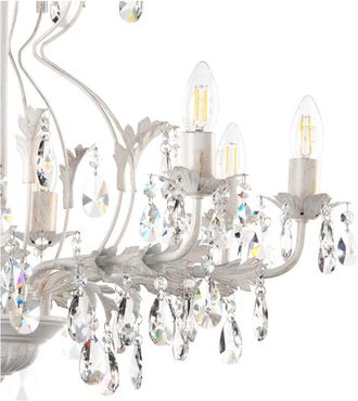 Onli lampadario a 8 luci teresa avorio, e14