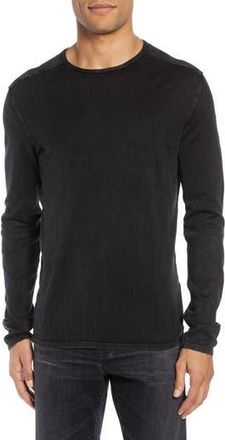 John Varvatos Walter Long Sleeve Acid Wash Crewneck T-Shirt in Black at Nordstrom Rack, Size Xx-Large