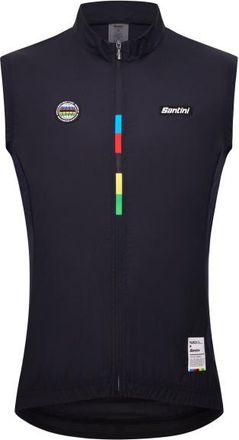 Santini UCI World Champion Wind Vest Mondo Velogilet für Herren | blau