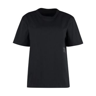Alexander Wang Logo Graphic Cotton T-Shirt - female - T by Alexander Wang - T-Shirts - Black - 2XS - Tops