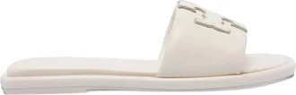 Tory Burch White Logo Sandals