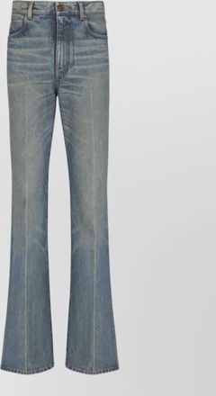 Balmain flared denim trousers straight fit vintage wash