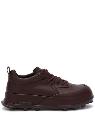 Jil Sander Orb leather sneakers - men - Calf Leather/Rubber/Calf Leather - 44 - Red