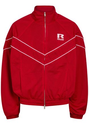 Rhude Rhude Pipe-trimmed Mesh Track Jacket - Red - XL