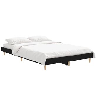 vidaXL Estructura De Cama Madera De Ingenier&iacute;a Negra 120x190 Cm Vidaxl