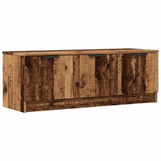 vidaXL Vidaxl - Mueble De Tv Madera Contrachapada Madera Antigua 102x35x36,5 Cm