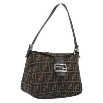Fendi Pre-owned Zucca Canvas Shoulder Bag - Dames - Pre-owned - Bruin - Maat: ONE Size