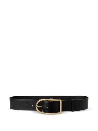 Polo Ralph Lauren 50mm buckle leather belt - women - Calf Leather - M - Black