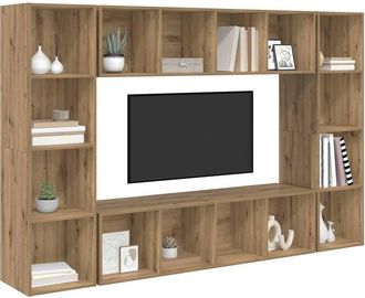 Berkfield Home TV Cabinet 4 pcs Brown 37 x 37 x 142.5 cm Engineered wood