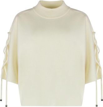 Max Mara Bevanda Sweater - Dames - Coltruien - Beige - M - Wol - Truien & Vesten
