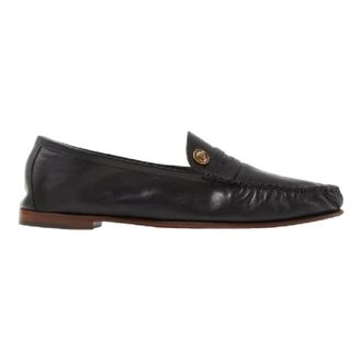 Versace Loafers, male, Black, Size: 11 US Leather Loafer