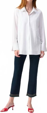 Joseph Ribkoff Collared Tunic Top In White