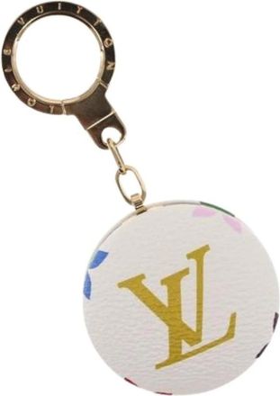 Louis Vuitton Pre-owned Accessories, female, White, Size: ONE SIZE Pre-owned Canvas Key Holder