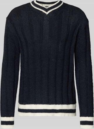 Selected Relaxed Fit Strickpullover mit Woll-Anteil Modell ROY in Dunkelblau, Größe XXL