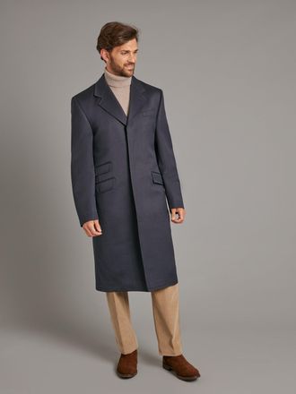 Oliver Brown Covert Coat, Covert Collar - Navy