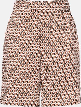 Max Mara Omelia printed cotton Bermuda shorts