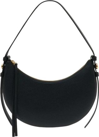 Tory Burch Romy Half Moon Tas - Dames - Schoudertassen - Zwart - ONE Size - Leer - Tassen
