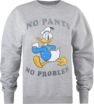 Disney Dames/dames No Pants No Problem Donald Duck Heather Sweatshirt (Grijs)