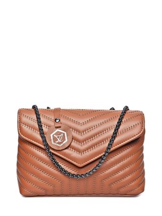 Luisa Vannini Brown Rundleer Tas