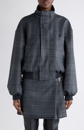 Balenciaga Reversible Wool Blouson Jacket in Grey at Nordstrom, Size X-Small