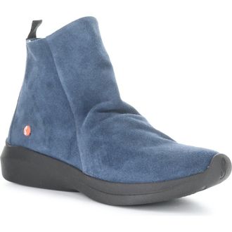 Softinos Gujy Platform Wedge Bootie in 001 Blue Denim Suede at Nordstrom Rack, Size 5.5Us / 36Eu